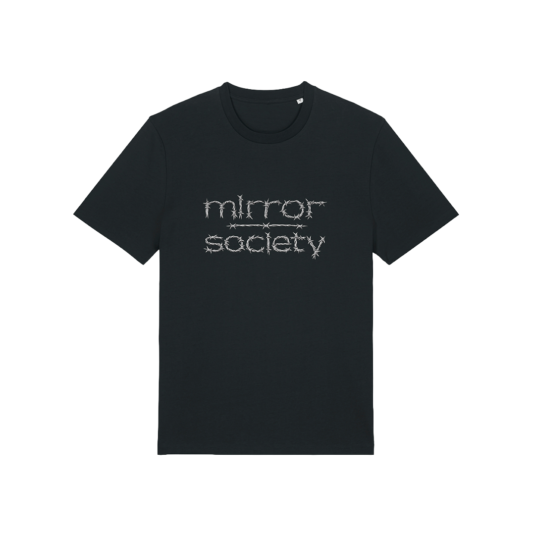mirror society barbed wire tee